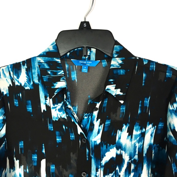 Derek Lam Abstract Floral Print Blouse - Picture 3 of 5